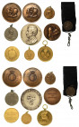 BERGAMO. Lotto di dieci medaglie di Bergamo del 1900 di argomenti vari.