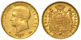 MILANO. Napoleone I, 1801-1815. 20 Lire 1811. Testa a s. R/ Stemma. Crippa 26/d. Gig. 87. Oro. g. 6,42. BB/q.SPL