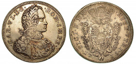 NAPOLI. Carlo III (poi VI d'Asburgo), 1707-1734 (secondo periodo come Imperatore d'Austria, 1711-1734). Ducato 1715. Busto a d. R/ Stemma coronato. MI...
