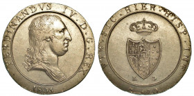 NAPOLI. Ferdinando IV di Borbone, 1799-1805 (secondo periodo). 120 Grana 1805 (capelli lisci). Busto a d. R/ Stemma coronato. MIR 424. P/R 11. Arg. g....