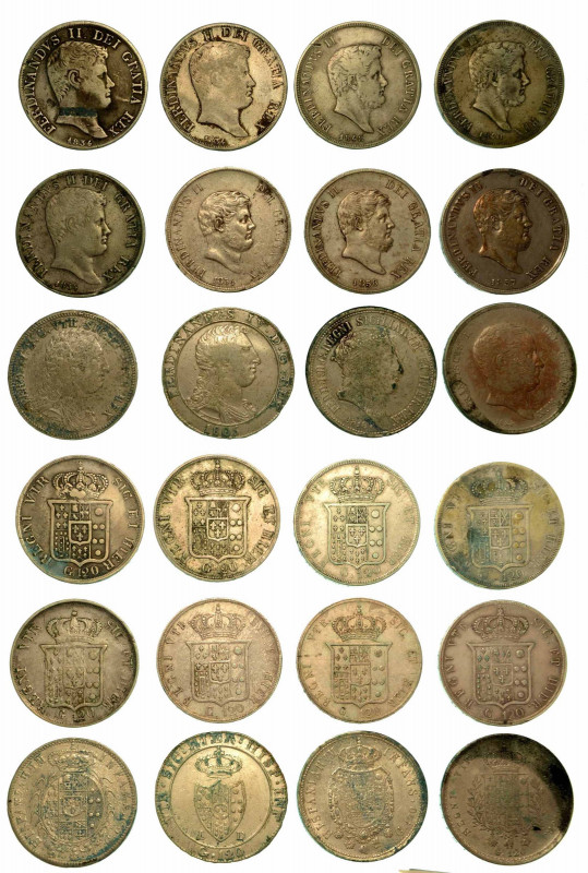 NAPOLI. Lotto di dodici monete. Ferdinando IV, Ferdinando I, Francesco I, Ferdin...