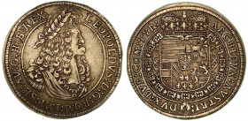AUSTRIA. Leopold I, 1657-1705. 1/2 Thaler s.d. Busto a d. R/Stemma coronato. KM# 1149. Arg. g. 14,29. q.BB. Consueta ondulazione per la tipologia.
