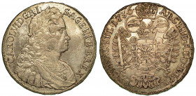 AUSTRIA. Karl VI, 1711 - 1740. Thaler 1736. Busto a d. R/ Aquila bicipite coronata. KM# 1579.3. Arg. g. 28,70. BB. Fondi ripassati.