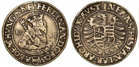 AUSTRIA - JOACHIMSTHAL. Ferdinand I, 1503-1564. Thaler 1548. Busto a d. R/ Aquila con stemma. Dav. 8046. Arg. g. 28,56. MB/BB. Lieve frattura di conio...