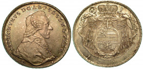 AUSTRIA - SALISBURGO. Hieronymus, 1772-1803. Thaler 1781. Busto a d. R/ Stemma coronato. KM# 435. DAV. 1263. Arg. g. 27,99. SPL

Bellissima patina d...