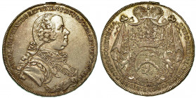 AUSTRIA - BATTHYANI. Karl, 1761-1772. Thaler 1764. Busto a d. R/ Stemma coronato. KM# 2. Arg. g. 28,03. BB. Appiccagnolo rimosso. Graffi da pulizia.