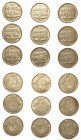 BELGIO. Lotto di 18 monete. Reggenza del Principe Charles, 1944-1950. 100 Francs 1948 (x 2 tipo Belgie e asse a moneta); 1949 (x 4 tipo Belgie e asse ...