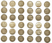 BELGIO. Lotto di 18 monete. Reggenza del Principe Charles, 1944-1950. 100 Francs 1948 (x 2 tipo Belgique e asse a moneta; x 1 tipo Belgie e asse a mon...