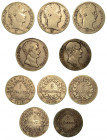 FRANCIA. Lotto di cinque monete. Napoleon Bonaparte, 1801-1815. 5 Francs AN XI A (MB) - AN 12 M (MB-graffi al rovescio) - 1811 A (MB) - 1812 A (MB) - ...