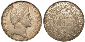 GERMANIA - BAVIERA. Ludwig I, 1825 - 1848. 2 Thaler 1840. Testa a d. R/ Valore in corona di alloro. KM# 805. Arg. g. 37,15. BB