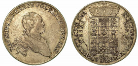 GERMANIA - SASSONIA ALBERTINA. Xaver (administrator), 1763-1768. Thaler 1768. Busto a d. R/ Stemma coronato. KM# 976. DAV. 2678. Arg. g. 27,73. q.BB