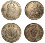 GERMANIA - SASSONIA ALBERTINA. Lotto di due monete. Friedrich August I, 1806-1827. Thaler 1816 (MB) - 1823 (BB). KM# 1061 - 1091.. Esemplari in argent...