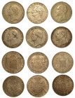 GERMANIA - SASSONIA. Lotto di sei monete. Thaler 1852 (BB) - 1856 (BB) - 1857 (q.SPL-macchia al diritto) - 1863 (q.SPL) - 1864 (BB) - 1870 (BB). KM# 1...