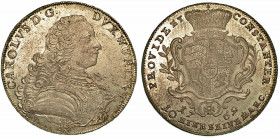GERMANIA - WURTTEMBERG. Karl Eugen, 1744-1793. Thaler 1769. Busto a d. R/ Stemma coronato. KM# 427. DAV. 2866. Arg. g. 28,10. SPL. Impercettibili graf...