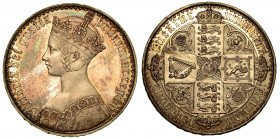 GRAN BRETAGNA. Victoria, 1837-1901. Crown 1847. Busto a s. R/ Croce coronata. KM# 744. Arg. g. 28,36. q.FDC

Bellissimo esemplare. Brillante e iride...