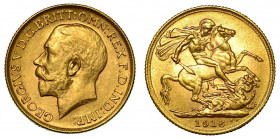 GRAN BRETAGNA. George V, 1910-1936. Sovereign 1916, zecca di Londra. Testa a s. R/ San Giorgio che uccide il drago. Friedberg 404. Oro. g. 7,99. SPL