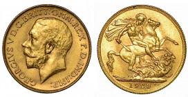 GRAN BRETAGNA. George V, 1910-1936. Sovereign 1923, zecca di Melbourne. Testa a s. R/ San Giorgio che uccide il drago. Friedberg 39. Oro. g. 7,99. q.S...
