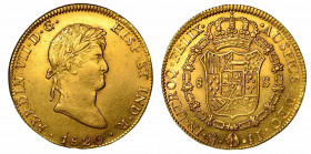 MESSICO. Fernando VII, 1808-1833. 8 Escudos 1802, zecca di Città del Messico. Busto laureato a d. R/ Stemma coronato. KM# 161. Oro. g. 27,05. BB/q.SPL...