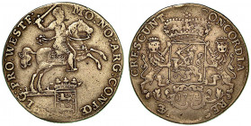 PAESI BASSI - FRISIA OCCIDENTALE. Ducatone 1774. Cavaliere d. R/ Stemma coronato. KM# 127.2. Arg. g. 16,20. MB
