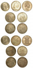 PAESI BASSI. Lotto di sette monete. 2 1/2 Gulden 1872 (q.SPL) - 1930 (q.BB) - 1930 (BB(q.SPL) - 1932 (q.SPL-impercettibili graffi) - 1937 x 2 esemplar...