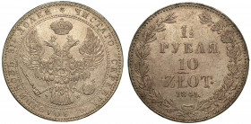 POLONIA. Nicolas I, 1825-1855. 10 Zlotych 1841. Aquila bicipite coronata. R/ Valore e data entro corona. C# 134. Arg. g. 31,31. BB/SPL

Raro. Con bu...