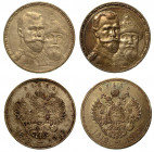 RUSSIA. Lotto di due monete. Nikolaj II, 1894-1917. Rublo 1913 x 2 esemplari (BB-cartellino Oscar Rinaldi; q.SPL-patina lievemente iridescente). Busti...