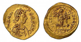 TURCHIA - IMPERO ROMANO D'ORIENTE. Costantinopoli. Zeno, 474-491. Tremisse. Busto a d. con diadema di perle. R/ Vittoria con corona e globo crucigero....