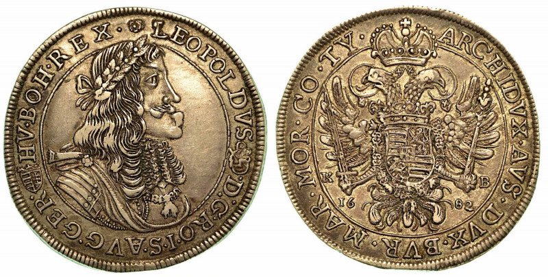UNGHERIA. Leopold I, 1657-1705. Thaler 1682. Busto a d. R/ Aquila bicipite coron...