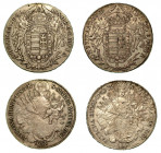 UNGHERIA. Lotto di due monete. Thaler 1782 (BB/SPL) - 1783 (BB-foro otturato). KM# 395.1.. Esemplari in argento.