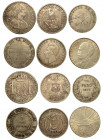 STATI VARI. Lotto di sei monete. Bolivia. 8 Reales 1795 (MB/BB-gradevole patina). Chile. Peso 1869 (MB/BB) - 1895 (MB). Cuba. Peso 1953 (MB/BB). Colom...