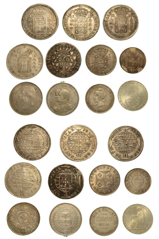 STATI VARI. Lotto di undici monete. Brasile. 1000 Reis 1861 (MB/BB). 960 Reis 18...