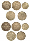 STATI VARI. Lotto di cinque monete. Lettonia. 5 Lati 1931 (MB/BB). KM# 9. Indocina Francese. Piastra 1896 (BB/SPL) - 1903 (MB/BB-cartellino Oscar Rina...
