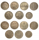 STATI VARI. Lotto di sette monete. Polonia Repubblica. 10 Zlotych 1933 - 1932 - 1936 - 1937. 5 Zlotych 1928 - 1935. Ungheria. 25 Forint 1956. Conserva...