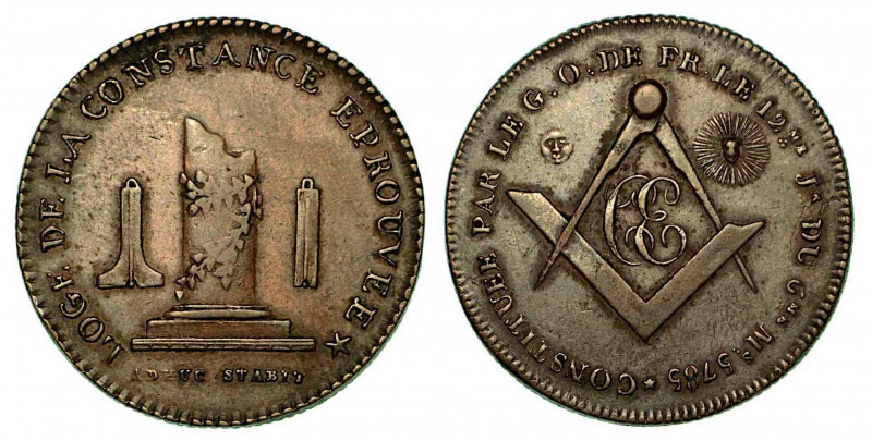 FRANCIA. Oriens de Paris. Loggia della Constance Eprouvee, 5785 (prima del 1812)...