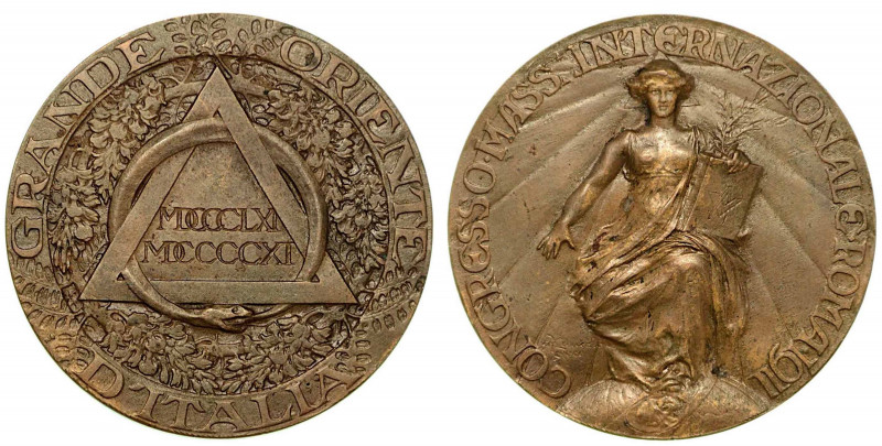 REGNO D'ITALIA. Grande Oriente d'Italia. Congresso Internazionale Massonico, Rom...
