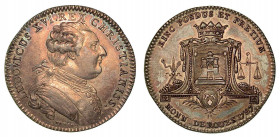 LUIGI XVI, 1774-1793. Medaglia in argento 1787, Rouen. Busto del Re a d. R/ Stemma affiancato dagli attrezzi della Zecca. Opus Duvivier. diam. mm. 30....