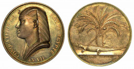 CONQUISTA DELL'ALTO EGITTO. Medaglia in argento anno VII (1799). Testa di Isis a s. R/ Un coccodrillo incatenato a una palma. Opus Galle - Denon. Juli...