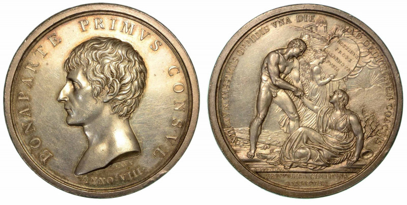 CONVENZIONE D’ALESSANDRIA. RESTAURAZIONE DELLA REPUBBLICA CISALPINA. Medaglia in...