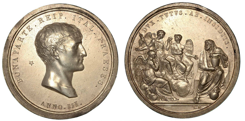 ATTENTATO ALLA VITA DI NAPOLEONE. Medaglia in bronzo argentato anno III (1804). ...