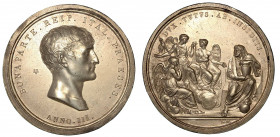ATTENTATO ALLA VITA DI NAPOLEONE. Medaglia in bronzo argentato anno III (1804). Busto a d. di Napoleone; dietro, stella a cinque punte. R/ Il Destino ...