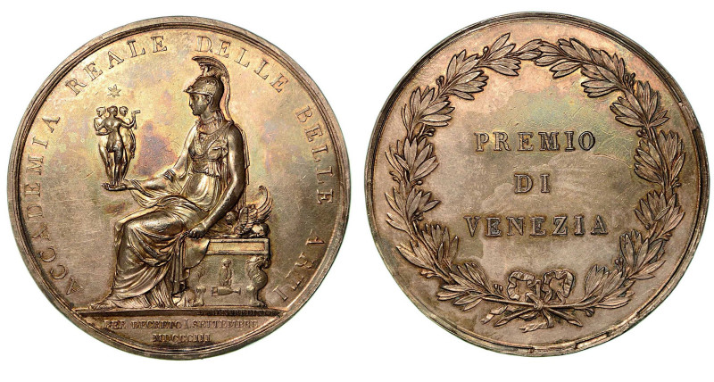 PREMIO DELL'ACCADEMIA IMPERIALE DI BELLE ARTI A VENEZIA. Medaglia d'argento 1803...