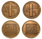 REGNO D'ITALIA. Lotto di due medaglie in bronzo. Per il centenario del gruppo Lloyd Triestino (1936/XIV). diam. mm. 51. SPL