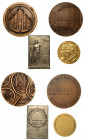 MILANO. Lotto di quattro medaglie (una in argento 950 e tre in bronzo). Sono raffigurati i seguenti soggeti: Esposizione 1906 Gara Internazionale Aper...