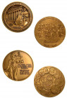 USA. Lotto di due medaglie in bronzo. Per i bicentenari della costituzione della Corte Suprema (1790-1990) e della costituzione della Zecca Americana ...