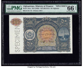 Afghanistan Ministry of Finance 50 Afghanis ND (1936) / ND (SH1315) Pick 19As Specimen PMG Gem Uncirculated 66 EPQ. Roulette Specimen punch.

HID09801...