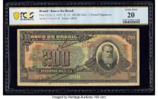 Brazil Banco do Brasil 200 Mil Reis 8.1.1923 Pick 121a PCGS Banknote Very Fine 20. 

HID09801242017

© 2020 Heritage Auctions | All Rights Reserved