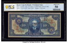 Brazil Banco do Brasil 10 Cruzeiros on 10 Mil Reis ND (1942) Pick 126 PCGS Banknote About UNC 50. 

HID09801242017

© 2020 Heritage Auctions | All Rig...