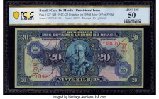 Brazil Banco do Brasil 20 Cruzeiros on 20 Mil Reis ND (1942) Pick 127 PCGS Banknote About UNC 50. 

HID09801242017

© 2020 Heritage Auctions | All Rig...