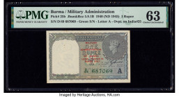 Burma Military Administration 1 Rupee 1940 (ND 1945) Pick 25b Jhun5.9.1B PMG Choice Uncirculated 63. 

HID09801242017

© 2020 Heritage Auctions | All ...