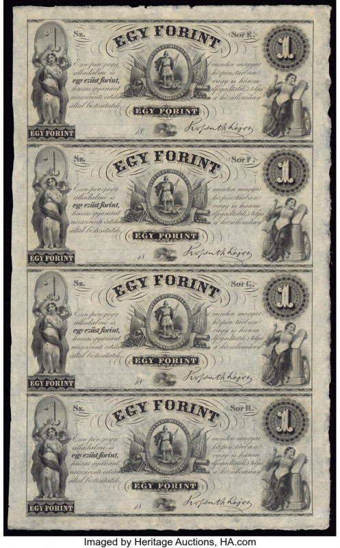 Hungary Finance Ministry, Philidelphia 1; 2 Forint ND (1852) Pick S141r Two Uncu...